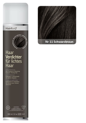 Спрей для увеличения объема волос Hairfor2 №11 черно-коричневый 300мл.