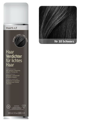 Спрей для увеличения объема волос Hairfor2 №10 черный, 300мл.