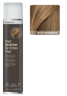 Спрей для увеличения объема волос Hairfor2 №32 темно-русый, 300мл.