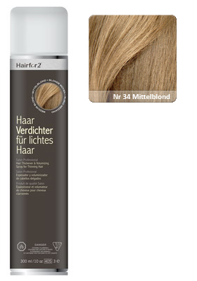 Спрей для увеличения объема волос Hairfor2 №34 русый, 300мл.